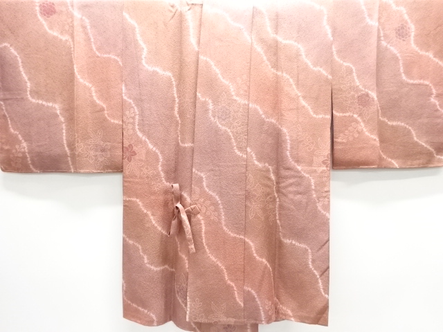 JAPANESE DOCHUGI COAT / UNUSED / SHIBORI & FLOWER 
